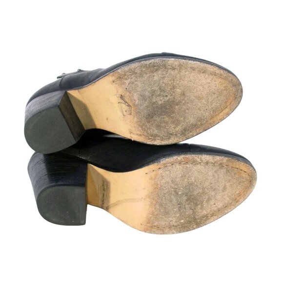 RAG & BONE Harlow $495 Moto Ankle Strap Heeled Booties Ankle Boots 38.5/8.5 - Picture 7 of 10